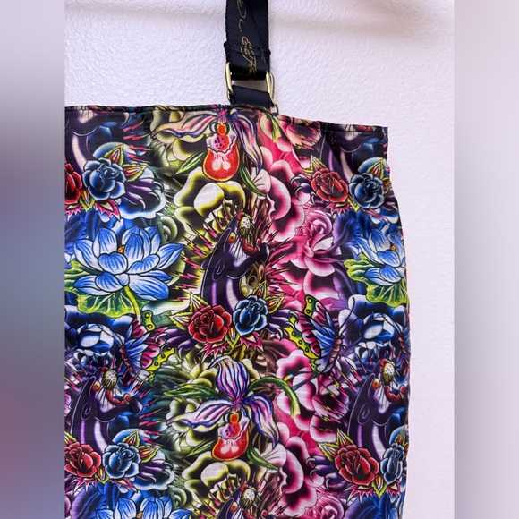 Ed Hardy by Christian Audigier Bag Nylon Tote Bag *Flawed - Picture 4 of 11